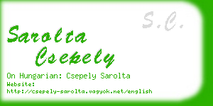 sarolta csepely business card